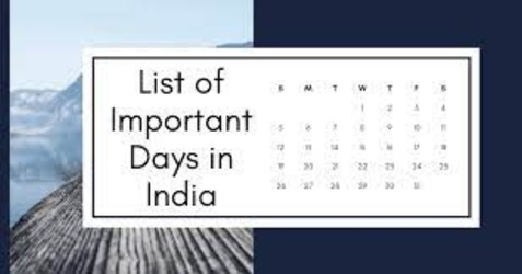 List of Important Days in India